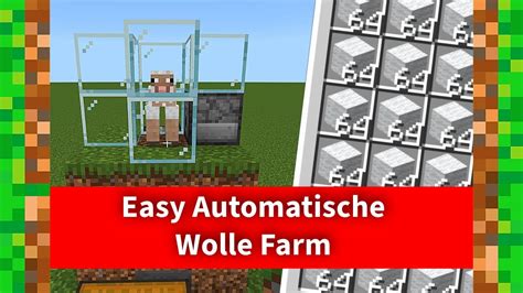 Einfache Automatische Wolle Farm Minecraft Tutorial Anleitung YouTube