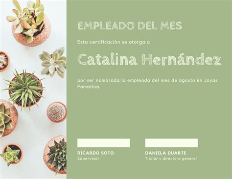 Plantillas De Certificados De Empleado Del Mes Gratis Canva