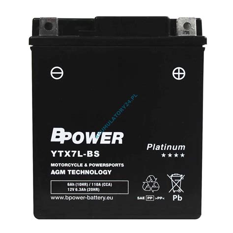 Bpower Platinum Agm Ytx7l 12v 6ah 110a Etx7l Bs