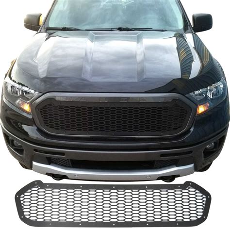 Front Mesh Grill To Suit Ford Ranger Matte Black PX3 2018 2021 XLS XLT