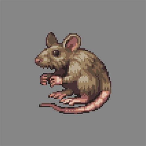 Pixel Art Commission - Rat by AlbertoV on DeviantArt