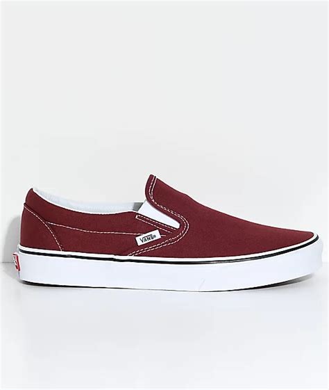 Vans Classic Slip-On Madder Brown Skate Shoes | Zumiez