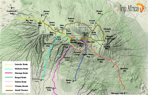 Kilimanjaro Trekking Route Map