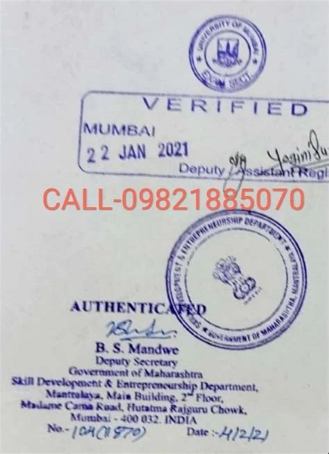 Degree Marriage Birth Certificate Attestation For Dubai In Vasai