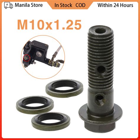 M Motorcycle Brake Hollow Screw M X Double Banjo Bolt For