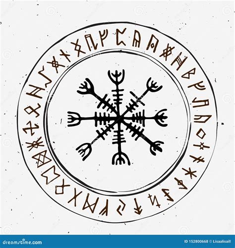 Futhark Norse Islandic And Viking Runes Set Magic Hand Draw Symbols As