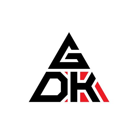 GDK triangle letter logo design with triangle shape. GDK triangle logo design monogram. GDK ...