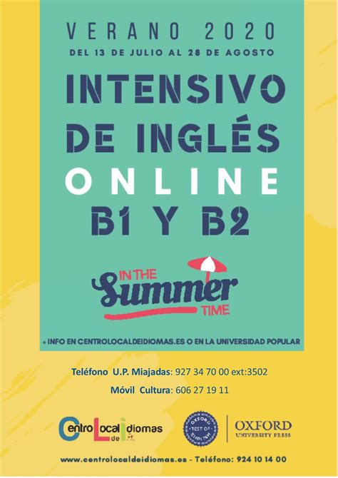 Cursos Intensivos De Inglés En Modalidad Online Este Verano