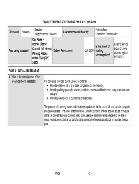 Appendix 1 Pro A For The Initial Assessment Doc Template Pdffiller