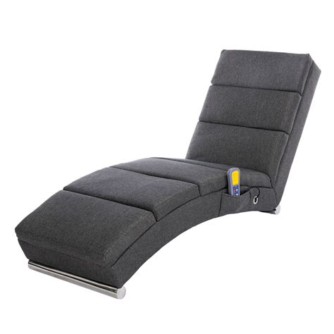 Chaise Longue De Relaxation Avec Fonction De Massage Anthracite