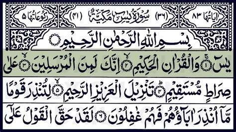 Surah Yasin Yaseen Daily Tilawat Yaseen Surah Full With Arabic Text