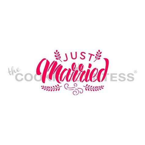 Just Married Stencil Cake Central Barbados