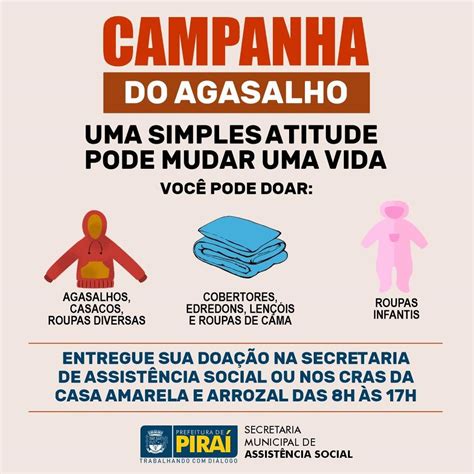 Campanha arrecada agasalhos em Piraí veja como doar Sul do Rio e