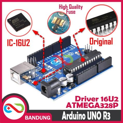 Jual Uno R3 Atmega328p Dip Atmega 16u2 Compatible Tanpa Kabel Arduino