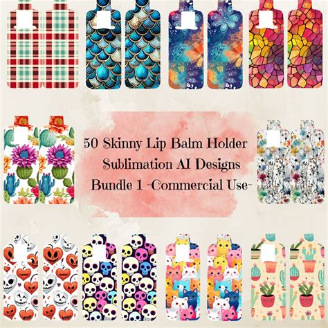 50 Png Skinny Lip Balm Holder Sublimation Design Lip Balm Designs Lip