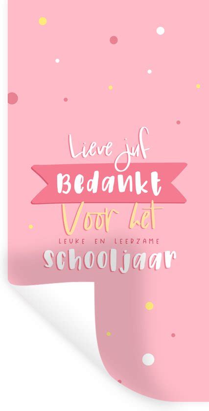 Muurstickers Sticker Folie Quotes Juf Bedankt Voor Het Leuke En