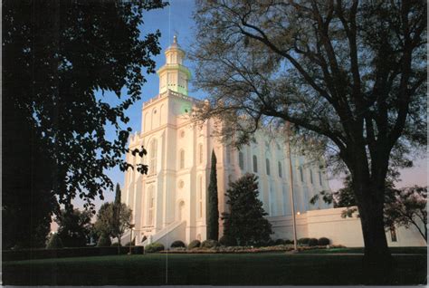 St. George Temple - view through trees - The Gayraj