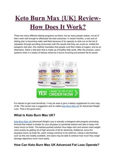 Keto Burn Max {uk} Review How Does It Work