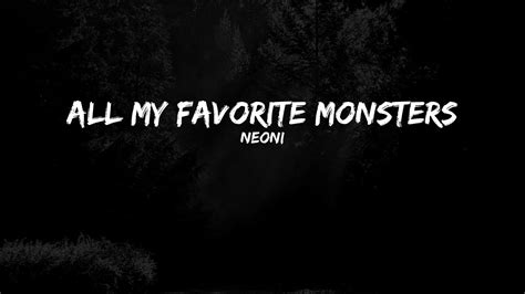 All My Favorite Monsters Neoni EP All Songs Compilation YouTube