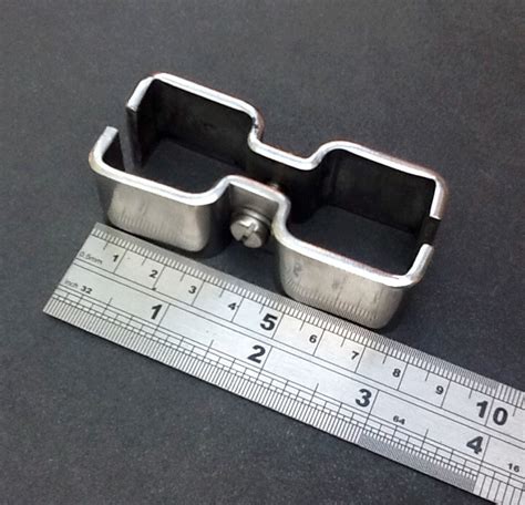 20mm Square Tube Clamps Stainless Steel Double 20mm