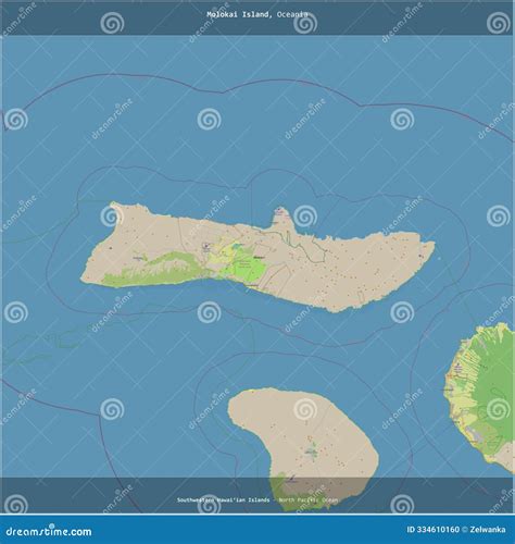 Map Of Molokai Island - Infection Collage With Hole Vector Illustration