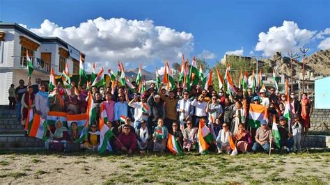 In Pics Har Ghar Tiranga Campaign Gets Underway In Leh Indus Dispatch