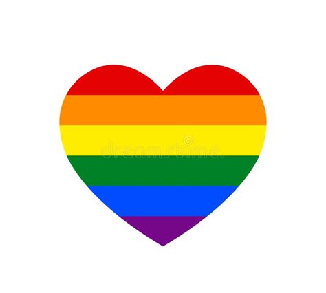 Pride LGBT Heart Vector Icon Set Lesbian Gay Bisexual Transgender