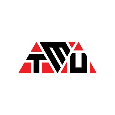 TMU triangle letter logo design with triangle shape. TMU triangle logo design monogram. TMU ...