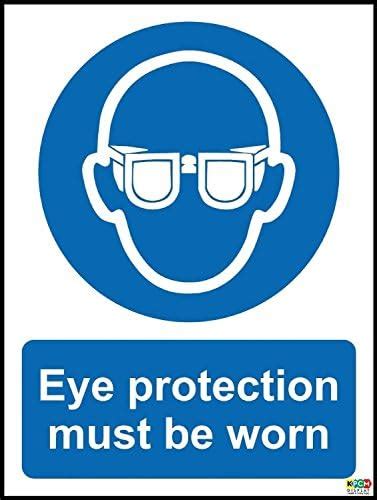 Eye Protection Must Be Worn Safety Sign Self Adhesive Sticker 200mm X