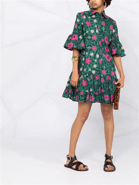 La DoubleJ Choux Floral Print Dress Farfetch