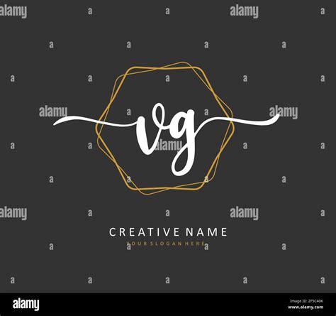 Vg Initial Letter Handwriting And Signature Logo A Concept Handwriting