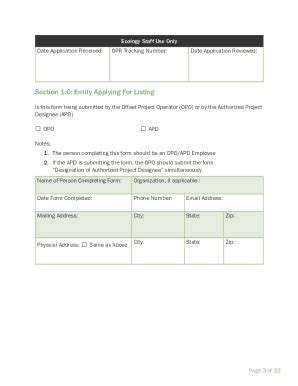 Fillable Online Application For Listing A Reforestation U S Forest