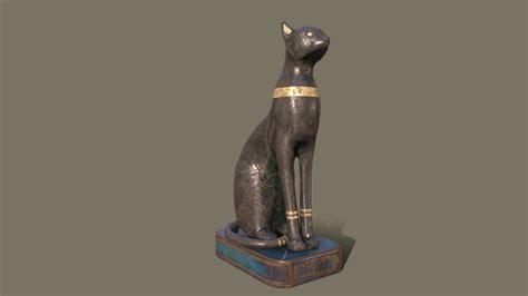 Egypt Cat Statue - 3D model by Padrie [189eeab] - Sketchfab