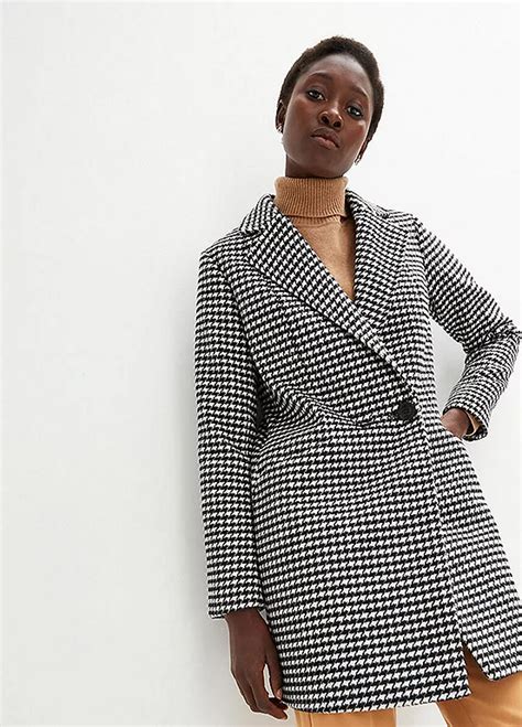 Houndstooth Wool Blend Coat By Bonprix Bonprix