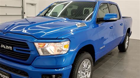 2021 Ram 1500 Crew Big Horn Level 2 Sport Appearance Hydro Blue Walk