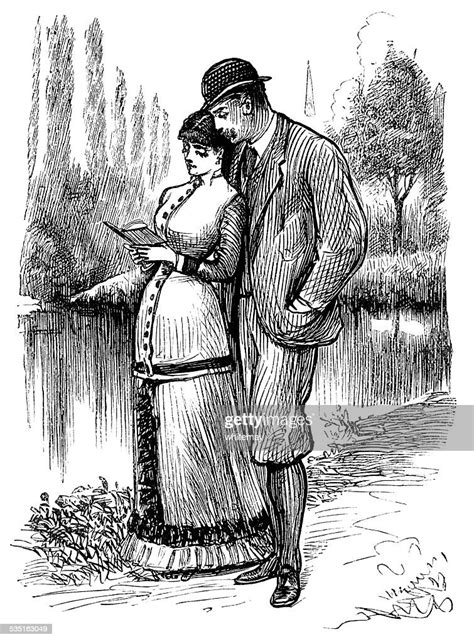 Loving Victorian Couple High Res Vector Graphic Getty Images