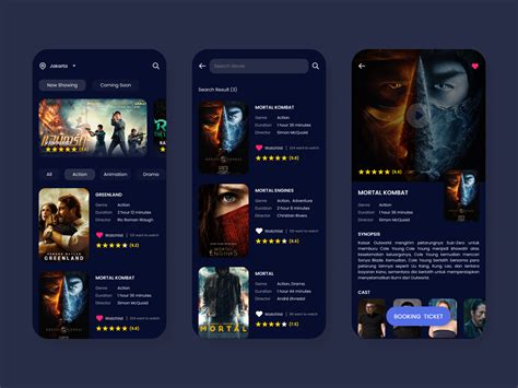 Dribbble Dribbble Shot HD Movie Cinema App 1c Png By Romdhoni Sani