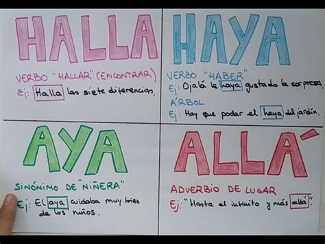 Diferencias Entre Halla Haya Aya Y Alla Diario Salamanca