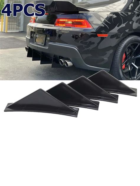 Pcs Rear Bumper Lip Diffuser Shark Fin Style Car Back Spoiler Shein Usa