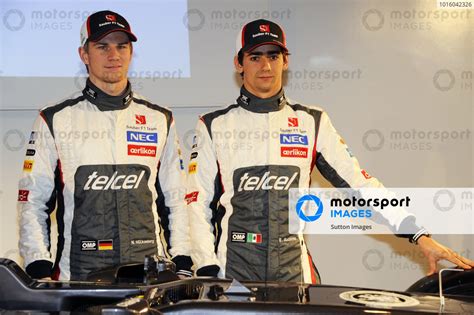 L To R Nico Hulkenberg Ger Sauber And Esteban Gutierrez Mex