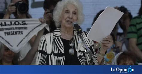 Estela De Carlotto Pregunt Por Los Desaparecidos Y Cuestion A Javier