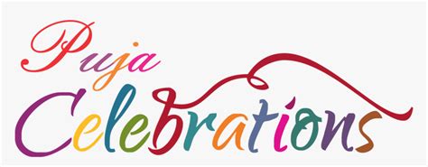 Puja Celebration Text Design - Celebration Text Png, Transparent Png ...