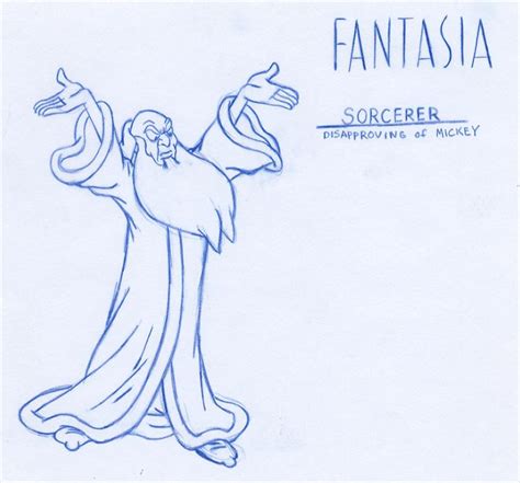 3 Walt Disney Classics Collection SORCERER'S APPRENTICE Original Design Drawings of YEN SID ...