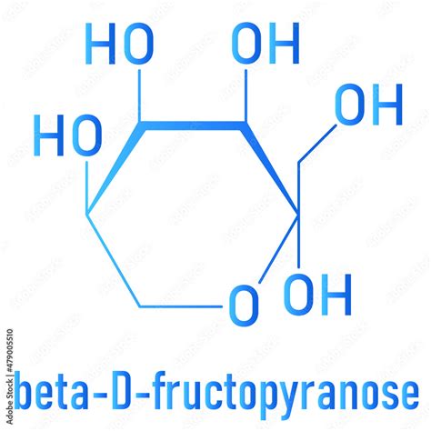 Fructose Or D Fructose Fruit Sugar Molecule Component Of High Fructose