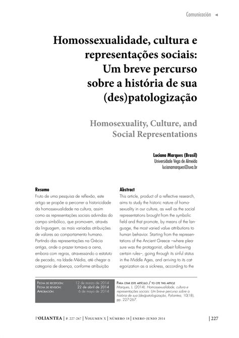 PDF Homosexualidad Cultura Y Representaciones Sociales