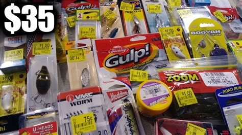 35 Fishing Lures Shopping Spree Walmart Clearance Challenge YouTube