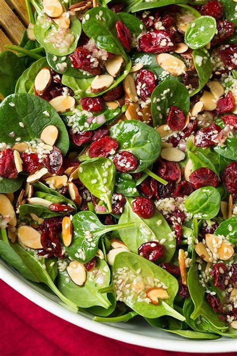 Cranberry Almond Spinach Salad Delicious Salads Healthy Recipes