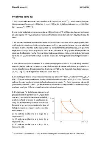 Hoja De Problemas Tema 10 Pdf