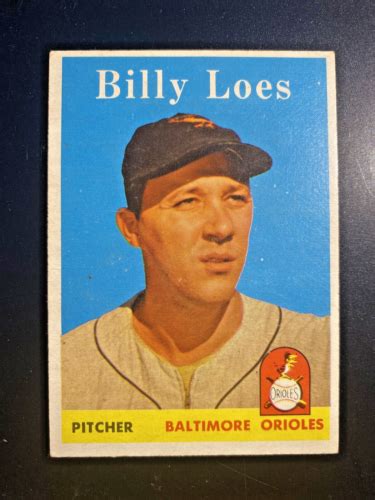 1958 Topps Baltimore Orioles Baseball Card 359 Billy Loes EX MT EBay