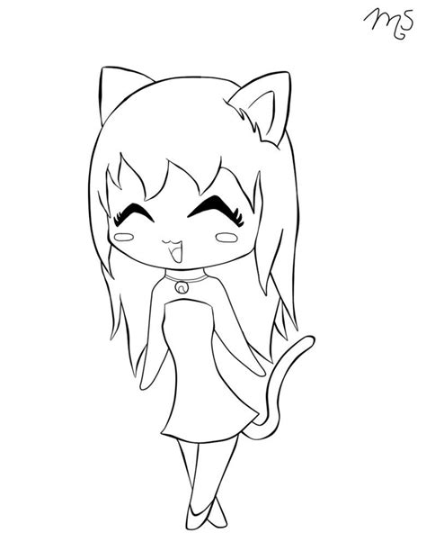 Free Anime Cat Girl Coloring Pages, Download Free Anime Cat Girl ...